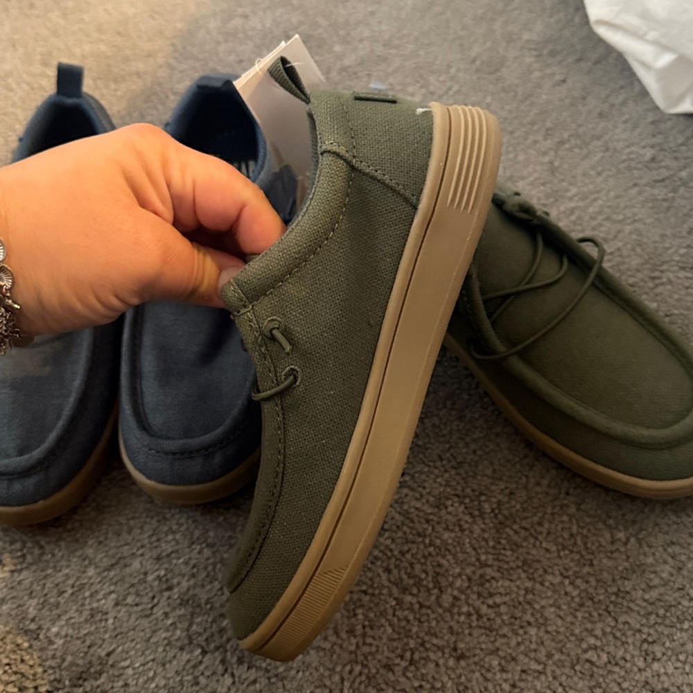 GAP Canvas Loafers in Navy and Olive NEW - Picture 6 of 6